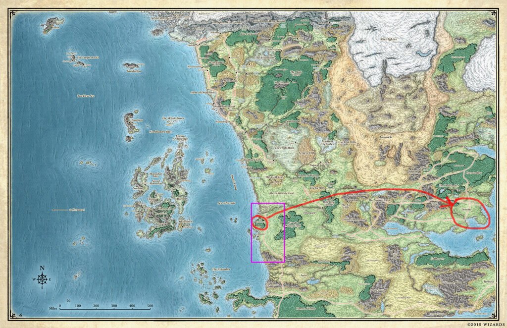 baldurs gate map scale